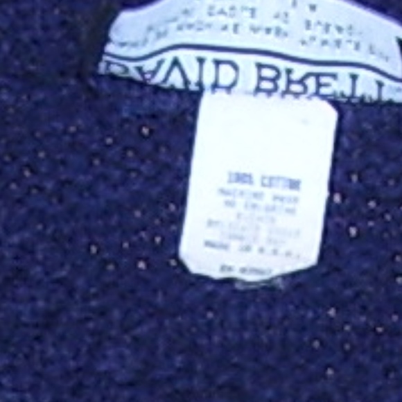 VTG David Brett NAVY Knit Crop Top Sweater Size M - Picture 7 of 8